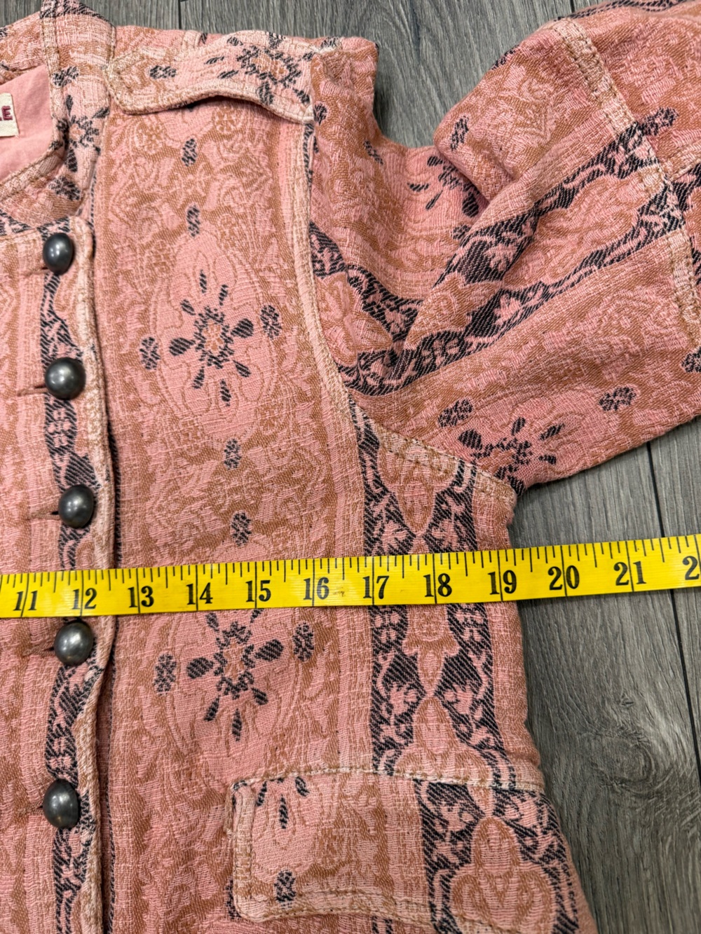 NWT Free People Lotty Jacquard Jacket Sz Medium in ROSE SMOKE - Picture 8 of 10